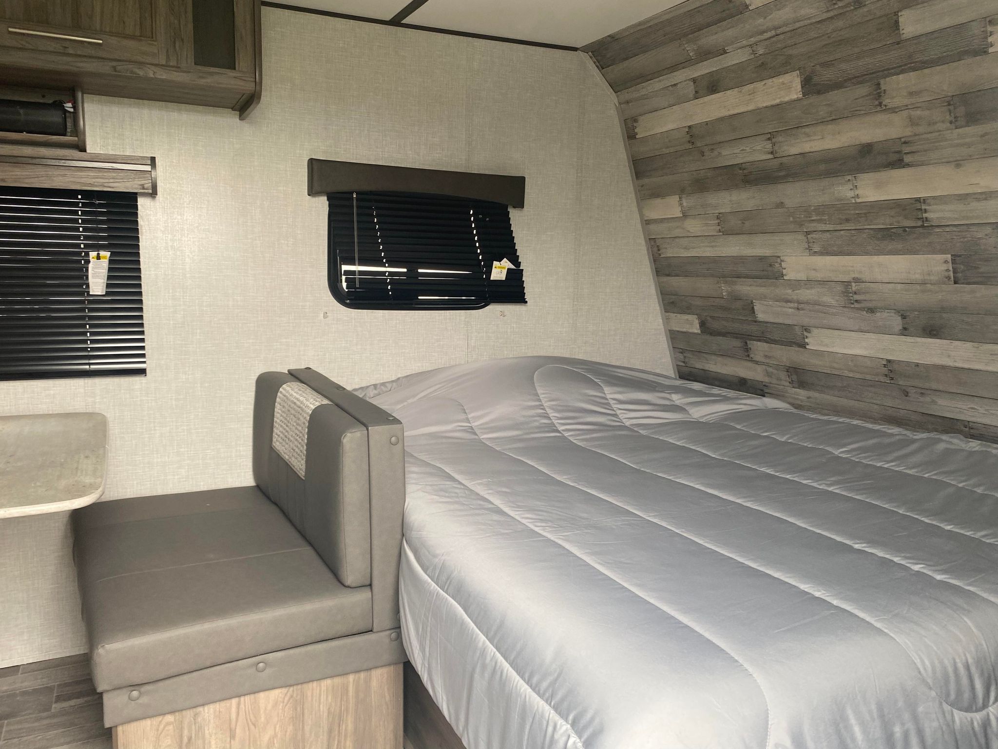 Inside a Sunny Ridge rental trailer